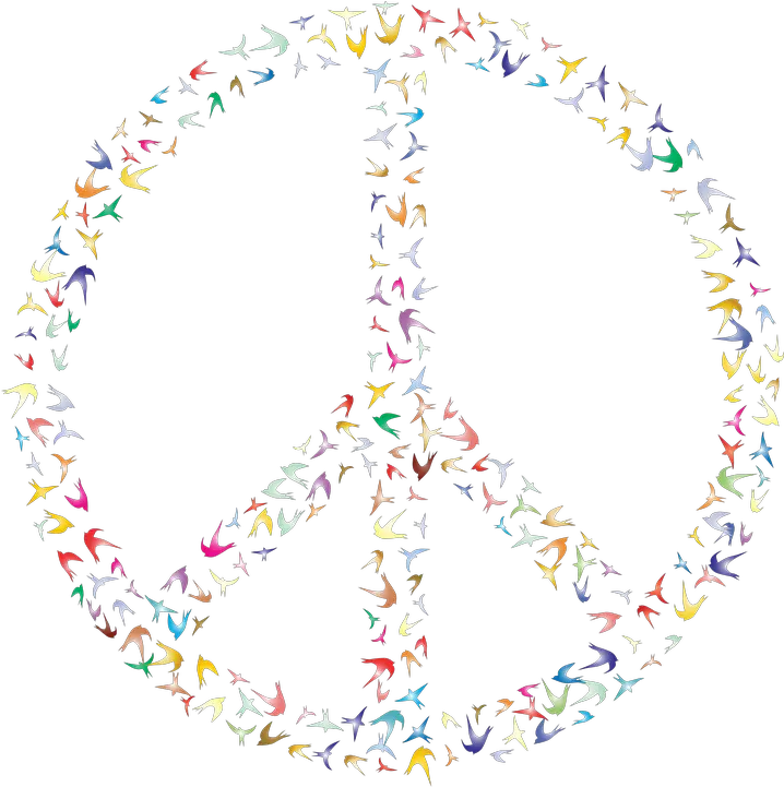 Birds Peace Sign Free Vector Graphic On Pixabay Circle Png Peace Sign Transparent