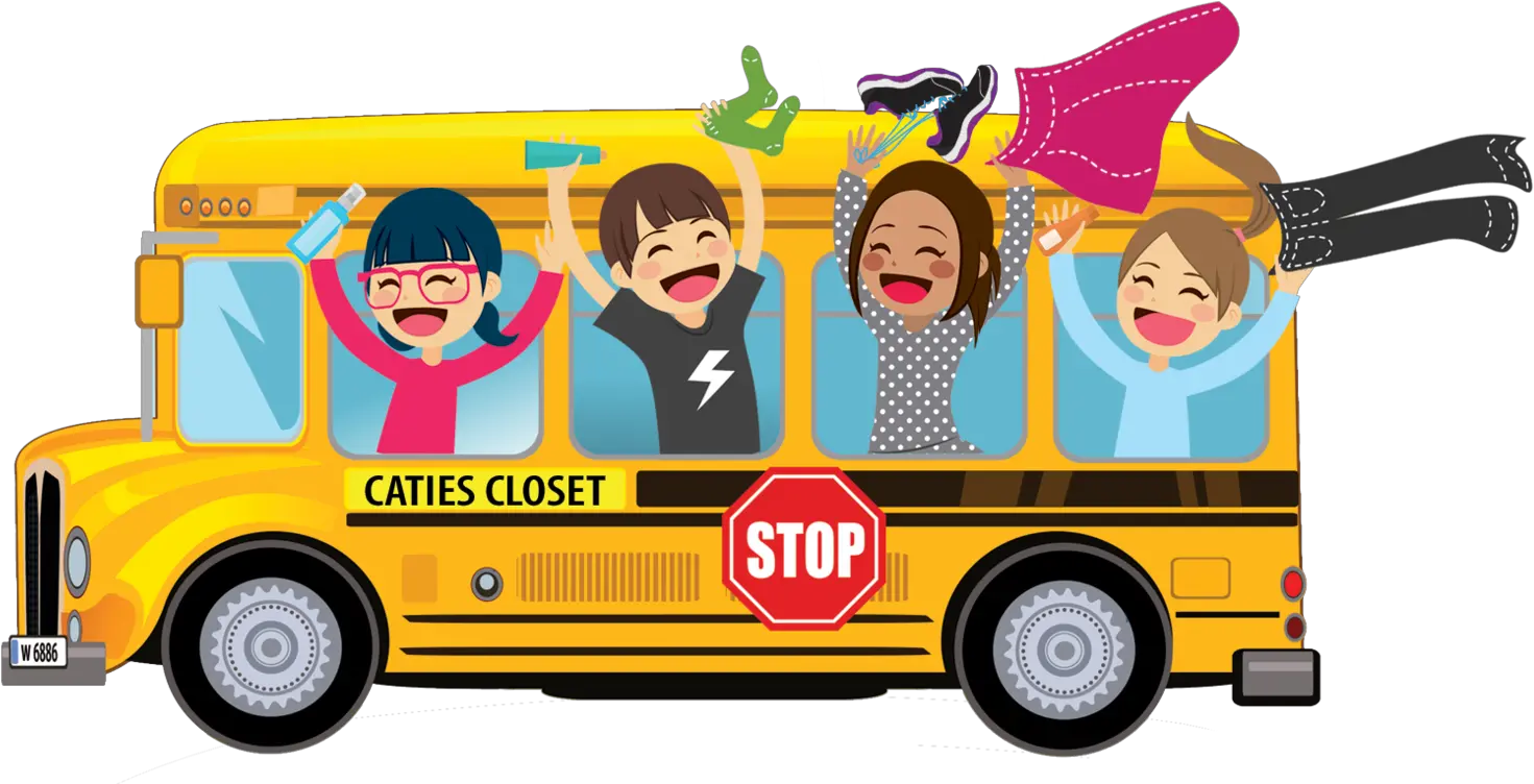 Clipart Bus Transparent Background Bus Cartoon With Kids Png School Bus Transparent Background