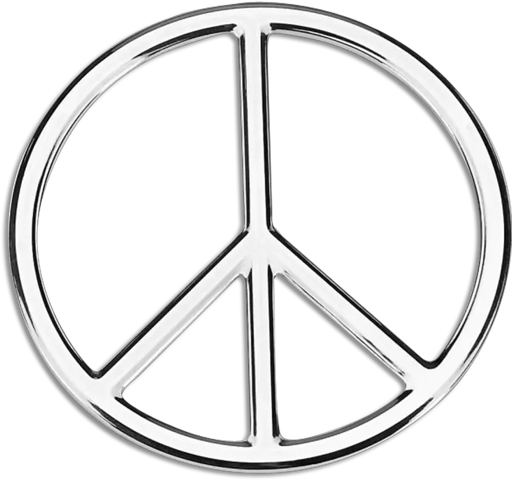 Peace 3d Chrome Plated Sticker Peace Sign Emblem Chrome Png Peace Sign Logo