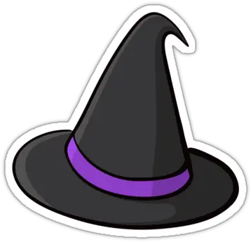 Witch Hat Stickeru0027 Sticker By Mhea In 2020 Cartoon Cartoon Black Witch Hat Png Witch Transparent