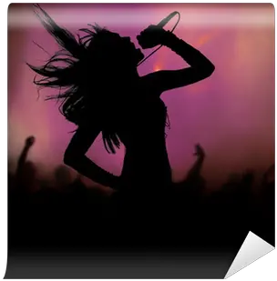 Female Singer Silhouette Wall Mural U2022 Pixers We Live To Change Music Png Singer Silhouette Png