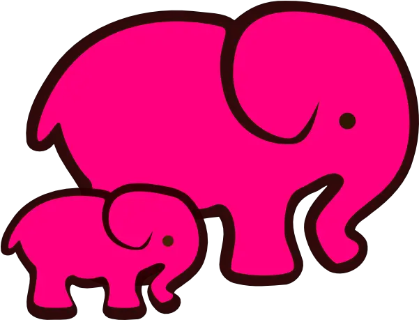 White Elephant Cartoon Clipart Best Mom And Baby Elephant Png White Elephant Png