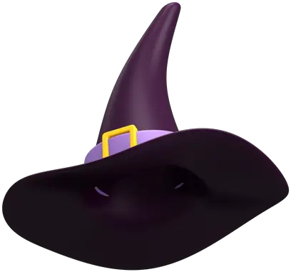 Premium Witch Hat 3d Illustration Download In Png Obj Or Costume Hat Witch Icon Tumblr