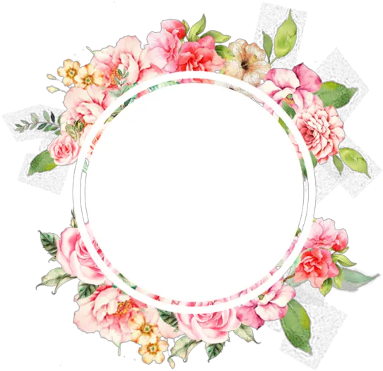 Round Flower Frame Png Image All Corner Transparent Decoration Png Flowers Png Oval Frame Png