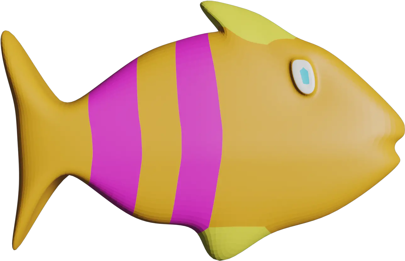 Cartoon Fish Yellow And Pink Coral Reef Fish Png Cartoon Fish Png