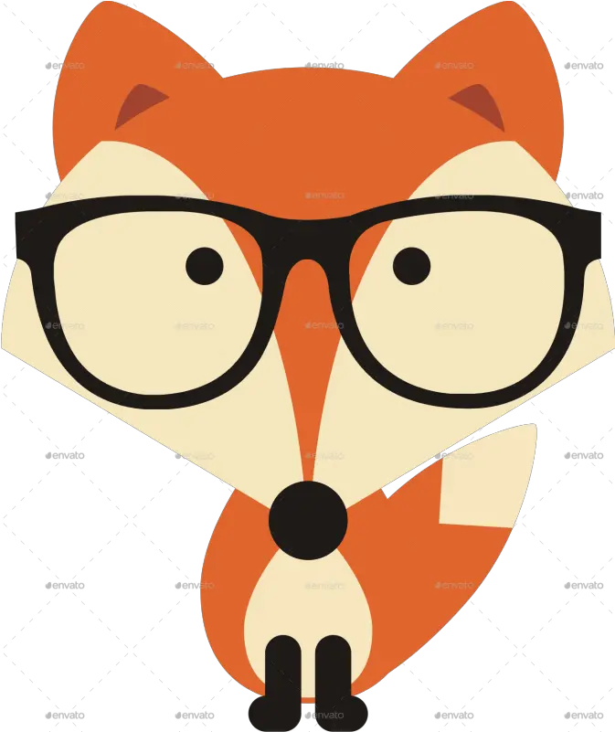 Download Glasses Clipart Fox Fox With Glasses Clipart Png Cartoon Glasses Png