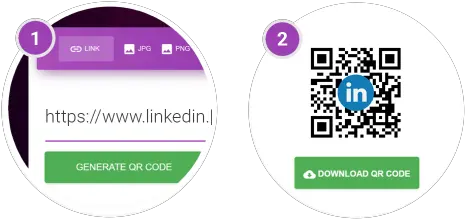 How To Create Linkedin Qr Code Share Your Profile With Vertical Png Linkedin Icon Color Code