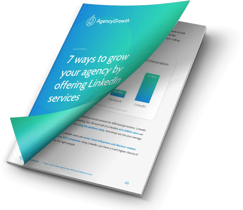 7 Ways To Grow Your Agency By Offering Linkedin Services Flyer Png Opened Book Png