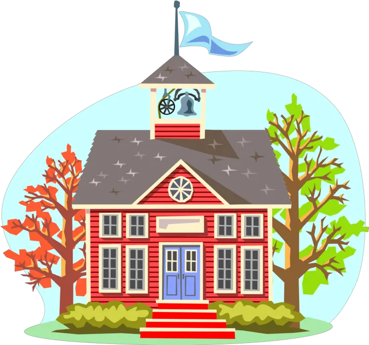 School House Clip Art Elementary School Cartoon Png Schoolhouse Png