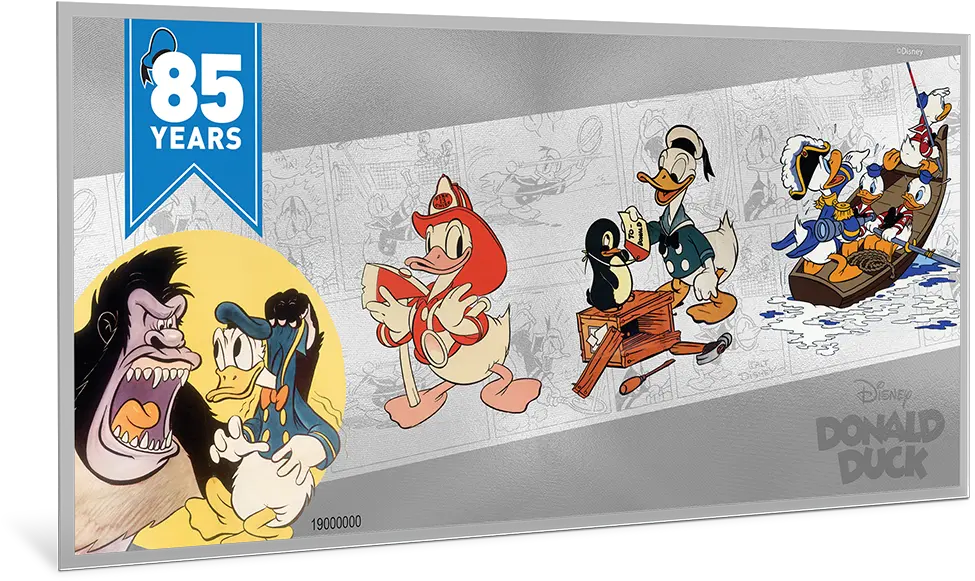 Donald Duck 85th Anniversary 5g Silver Coin Note Cartoon Png Donald Duck Png