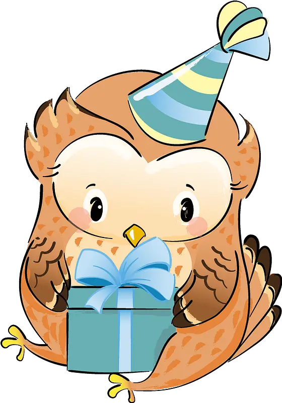 Cute Owl With Gift Clipart Free Download Transparent Png Happy Cute Owl Png