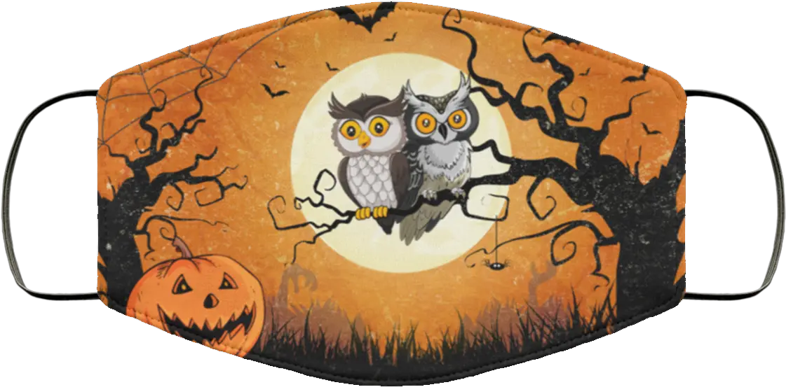 Free Shipping Owl Halloween Couple Pumpkin Face Mask Cute Owl Png Pumpkin Face Png