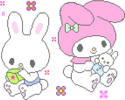 Pastel Spring Pixel Transparent Easter My Melody My Melody Pixel Png Easter Transparent