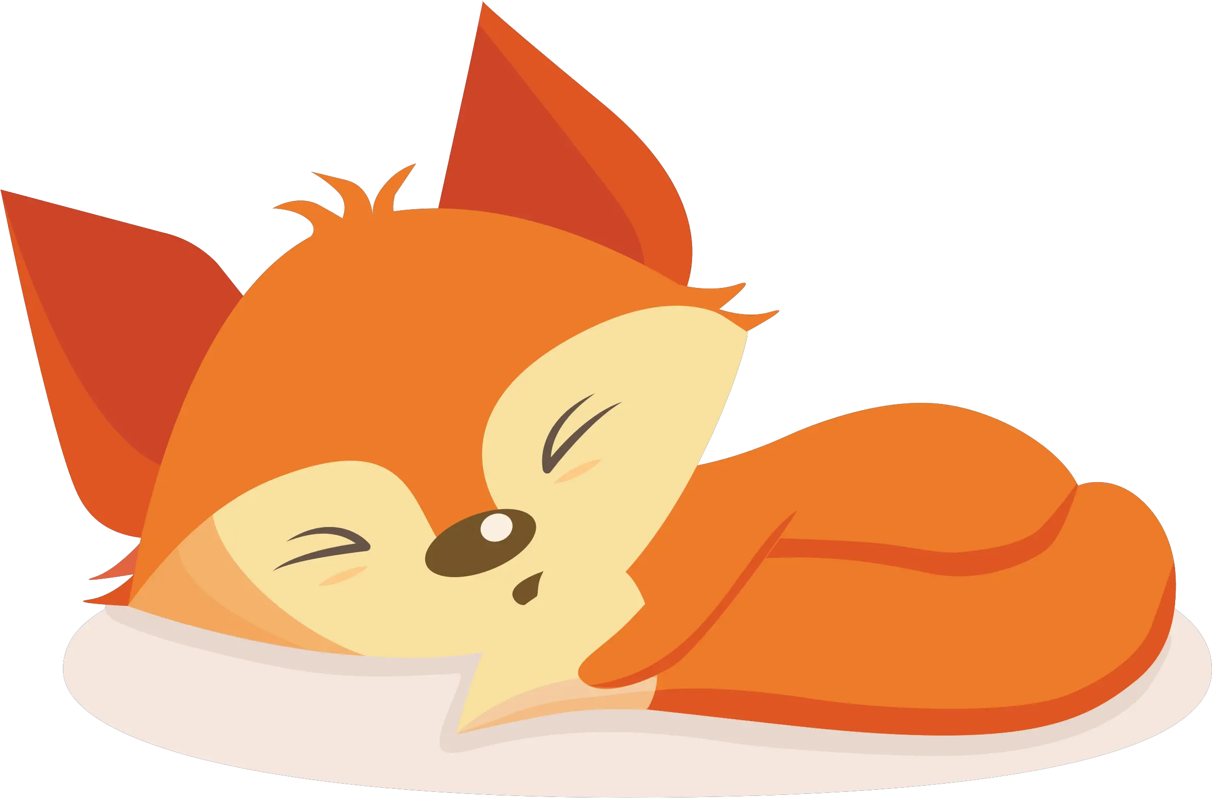 Fox Clipart Cartoon Sleeping Fox Png Hd Png Download Clipart Sleeping Fox Fox Clipart Png