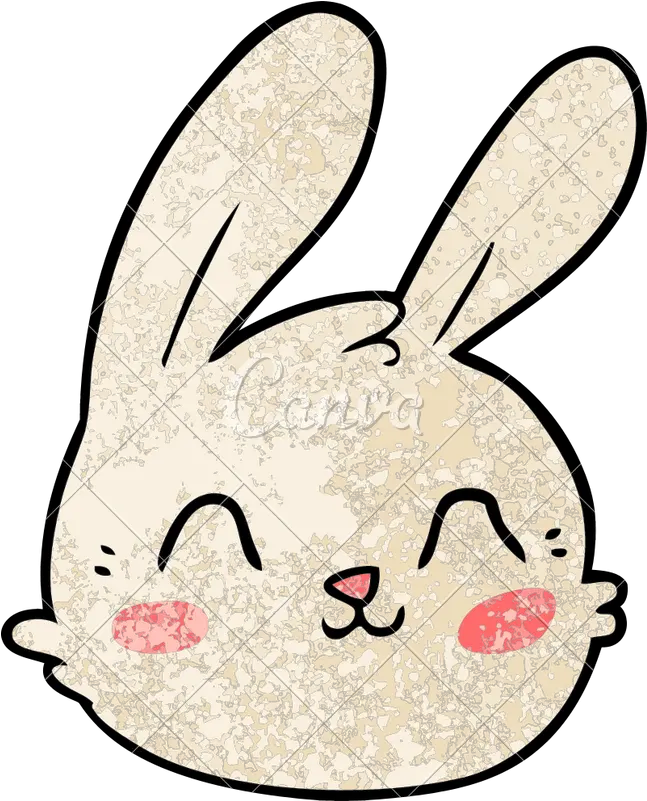 Icons By Canva Cartoon Rabbit Face Drawing Clipart Full Cartoon Drawing For Rabbit Face Png Kawaii Bunny Icon