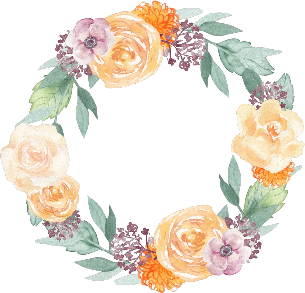 Floral Wreath Png Wreath Flower Flowers Floral Ftesticker Spring Flowers Watercolor Set Spring Background Png