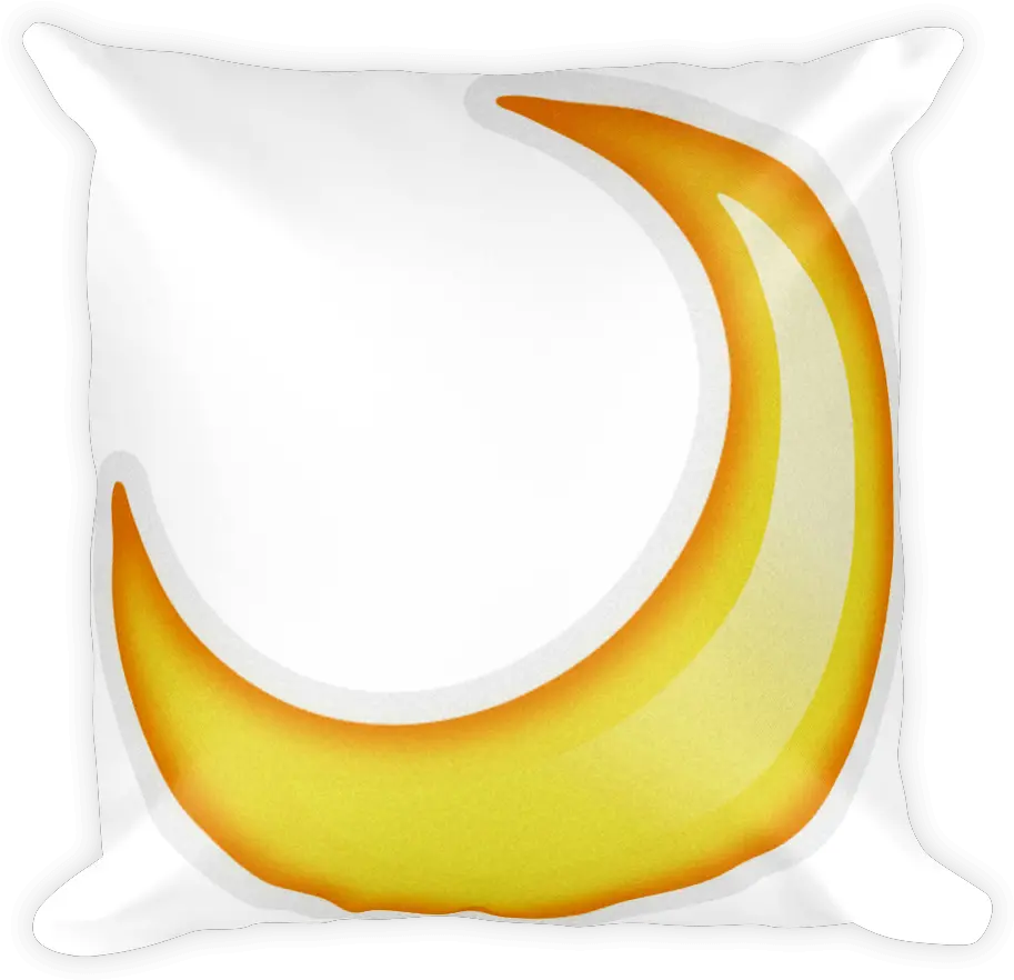 Download Emoji Pillow Crescent Moon Just Rh Justemoji Throw Pillow Png Moon Emoji Png