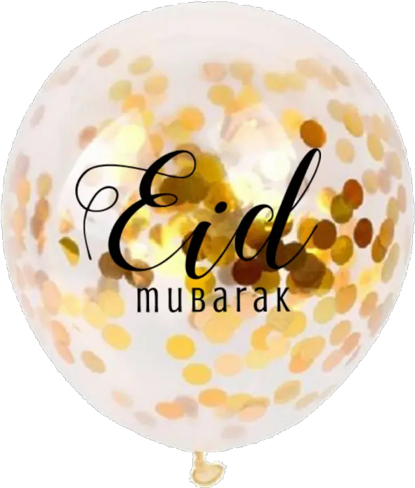 Balloon Confetti Eid Mubarak Gold 5pk Eid Balloons Png Silver Confetti Png