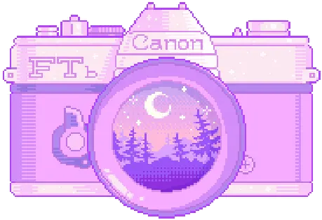 Camera Icon Aesthetic Purple Kawaii Camera Pixel Art Png Tiktok Icon Aesthetic Pink