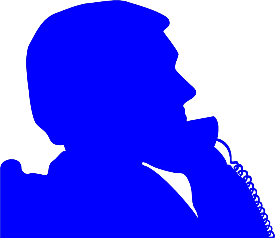 Download Telephone Clipart Silhouette Phone Talking Man Man On The Phone Silhouette Png Man Silhouette Png