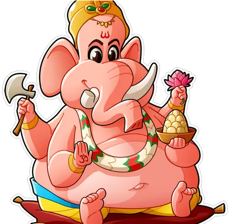 Lord Ganesha God Of Wisdom Knowledge And Prosperity By Ganesh Ji Photos In Cartoon Png Elephant Head Png