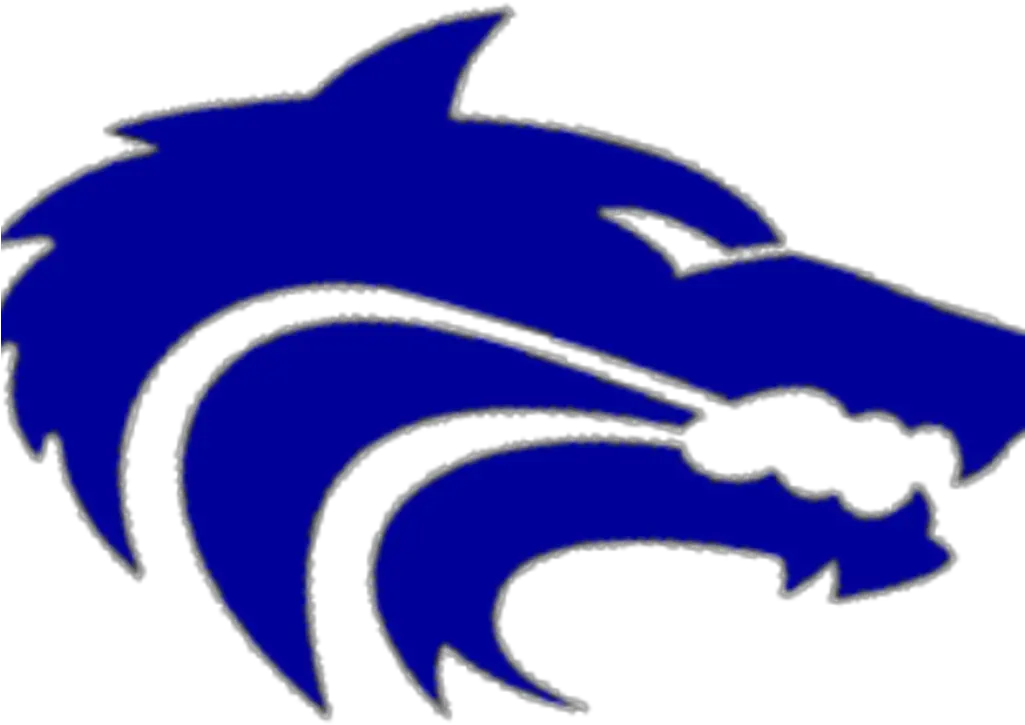 Wolf Head Logo Blue Grandview High School Logo Png Wolf Head Logo