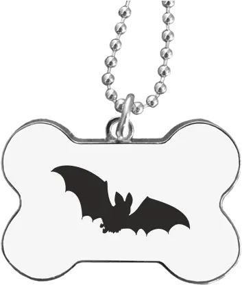 Bone Dog Tag With Printing Bat Silhouette Známka Pro Psa Png Bat Silhouette Png