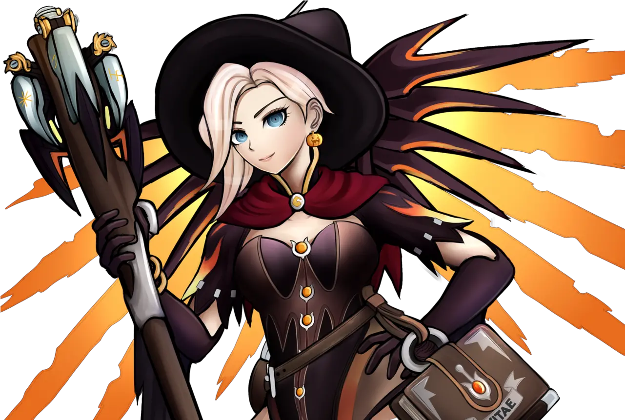 Download Hd I Commissioned A Witch Mercy From Kurokku Tokei Mercy Witch Transparent Png Witch Transparent Background