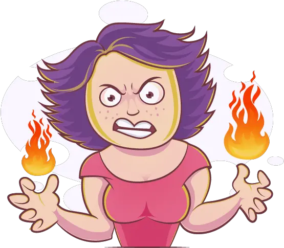 Angry Woman Png Angry Woman Purple Hair Emoji 2898084 Cartoon Rain Emoji Png