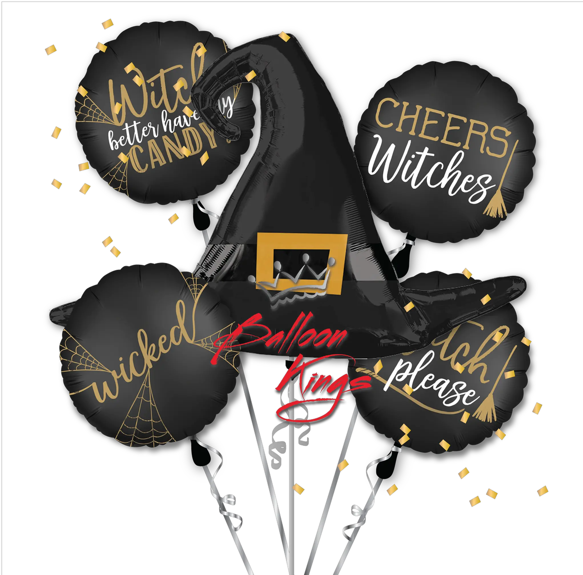 Witch Silhouette Bouquet Png