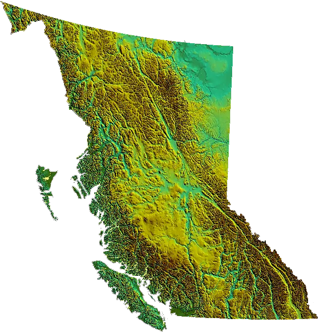 Filebc Reliefpng Wikipedia Cariboo Mountains Map Mountain Range Png