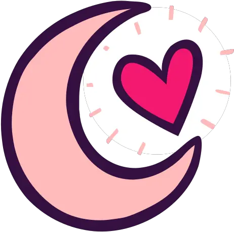 Crescent Evening Heart Moon Night Romance Sleep Free Corazon Y Media Luna Png Sleep Icon Png