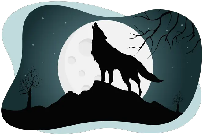 Black Wolf Howling Illustration Wolf Png Howling Wolf Icon