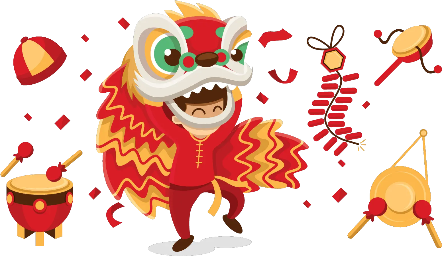 Lion Dance Chinese New Year Dragon Chinese Lion Chinese New Year Png Clipart Lion Cartoon Png