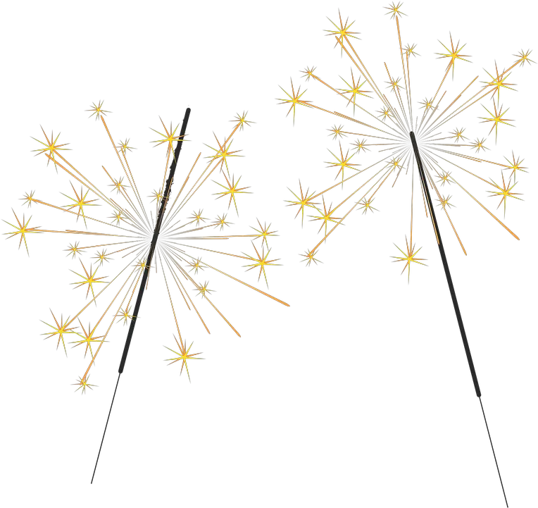 Sparkler Png Transparent Floral Design Gold Fireworks Png