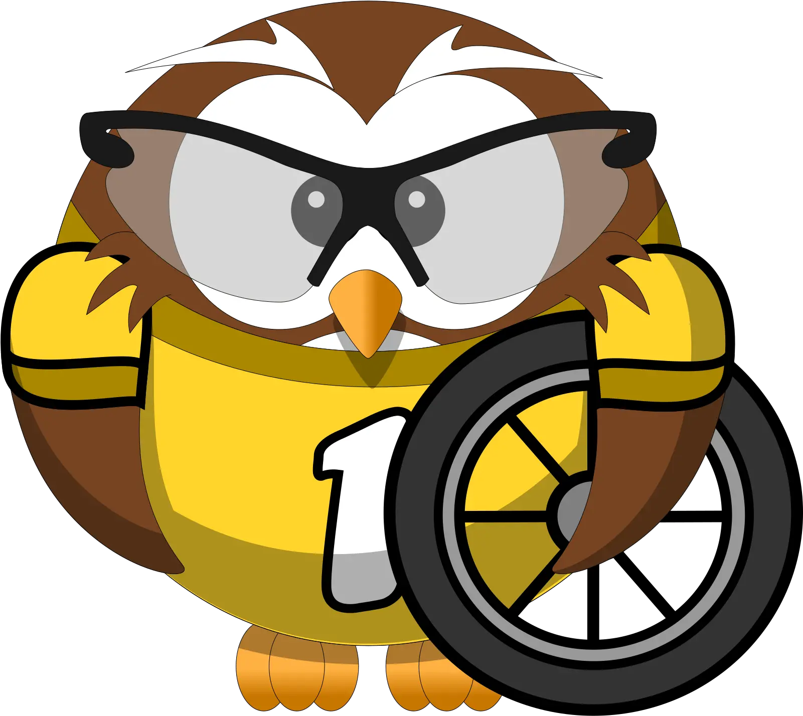 Owl Bicyclist Clip Art Icon And Svg Svg Clipart Pinguino Ciclista Png Bicyclist Png