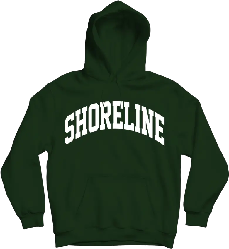 Hoodies Forest Green Fleece Hoodie Wk Png Shoreline Mafia Logo