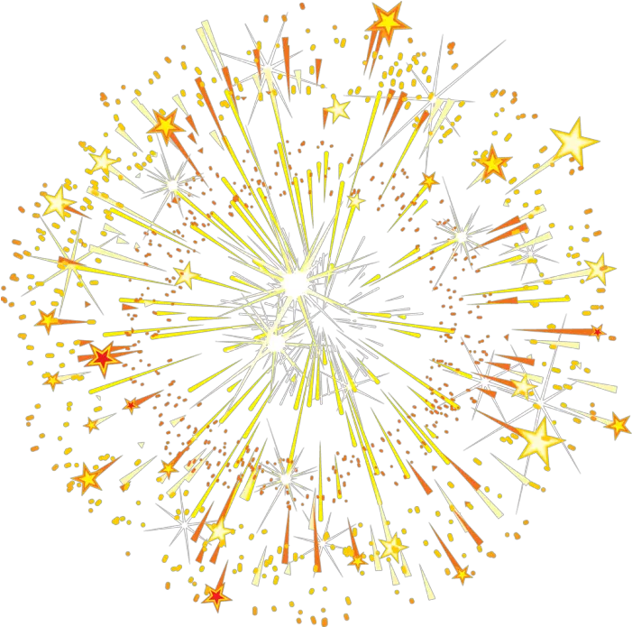 Gold Stars Sparks Ornaments Stars And Fireworks Png Stars Transparent