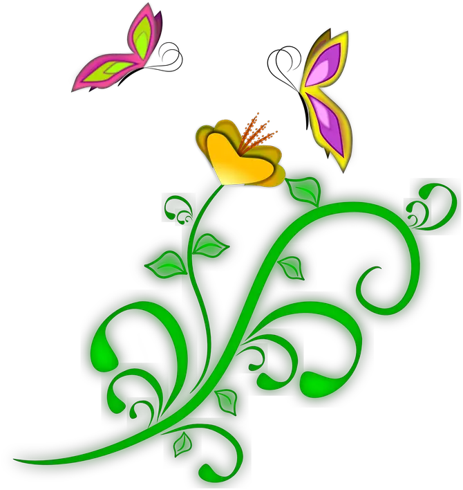 Flower Clipart Vine Borboletas Png Flower Vine Png