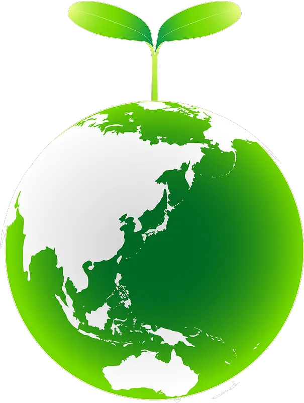 Sprout Planet Earth Ecology Clipart Globe Asia Map Vector Png Planet Png Transparent