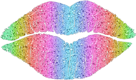 Rainbow Kiss Lipstick Shirt Rainbow Lips Transparent Png Lipstick Kiss Png