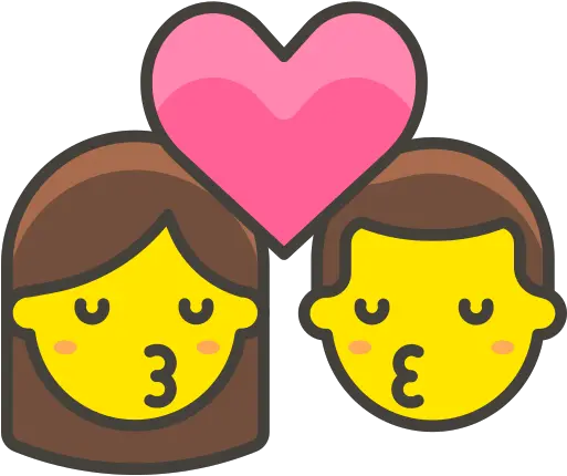 Kiss Woman Man Free Icon Of 780 Vector Emoji Beso Mujer Y Hombre Emoji Png Lips Emoji Png