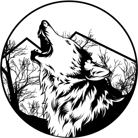 Download Lone Wolf Vector Illustration Black And White Vector Wolf Png Angry Png