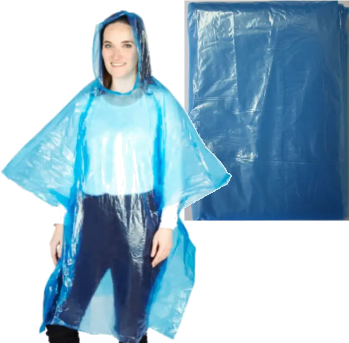 Download Hd Adult Blue Rain Poncho Box Of Blue Rain Poncho Rain Poncho Transparent Background Png Poncho Png