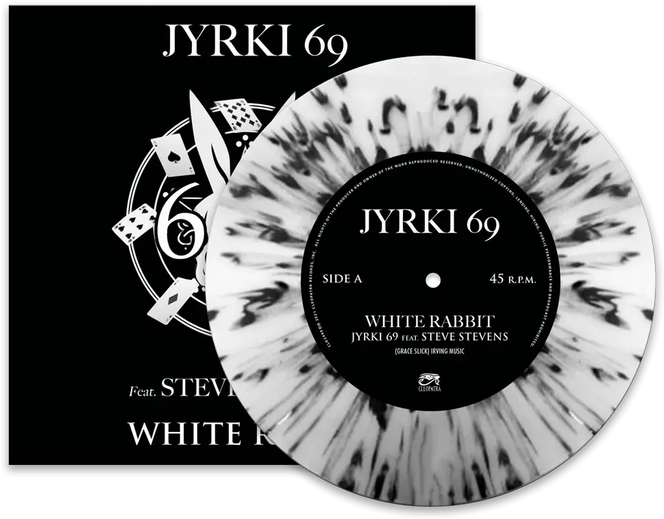 Jyrki 69 White Rabbit Feat Steve Stevens Limited Edition Splatter 7 Vinyl Preorder Jyrki 69 White Rabbit Png Steven Stone Icon