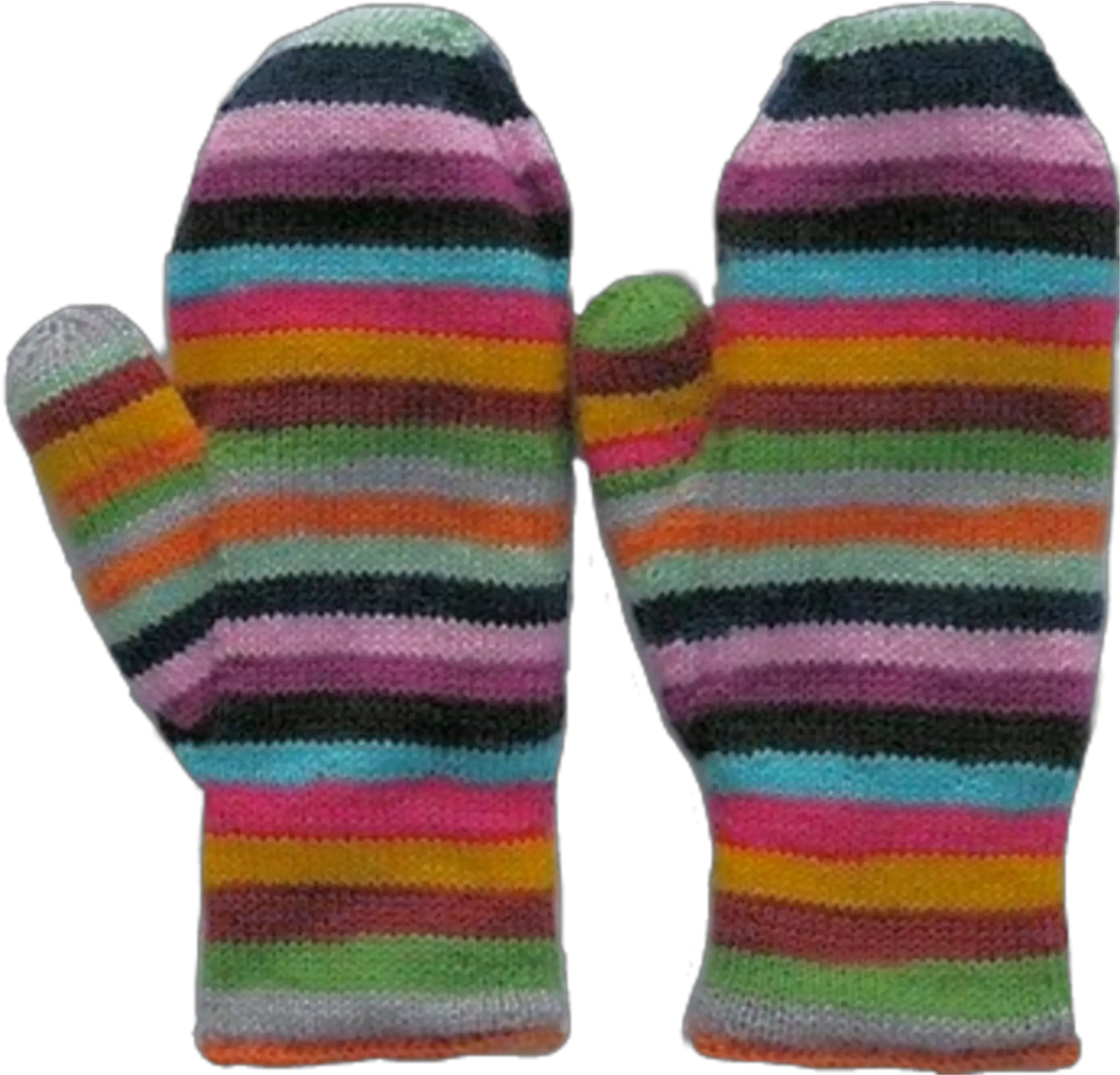 Mittens Png Knitted Stripped Gloves Winter Aesthetic Woolen Gloves Png Transparent Background Hd Knitting Png