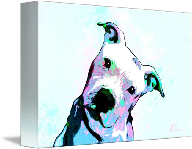 Pit Bull Pop Art By William Cuccio Rainbow Pitbull Png Pit Bull Png