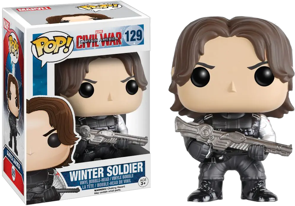 Captain America Civil War Funko Pop Winter Soldier 129 Funko Pop Harry Potter Prophecy Png Winter Soldier Png