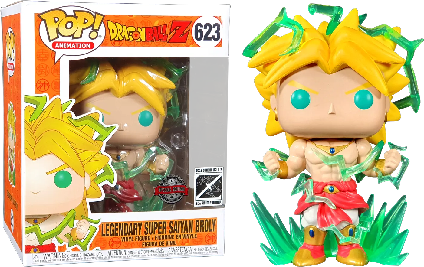 Dragon Ball Z Legendary Super Saiyan Broly Pop Vinyl Figure 623 6 Supersized Galactic Toys Exclusive Funko Pop Dragon Ball Png Dragon Ball Super Broly Png