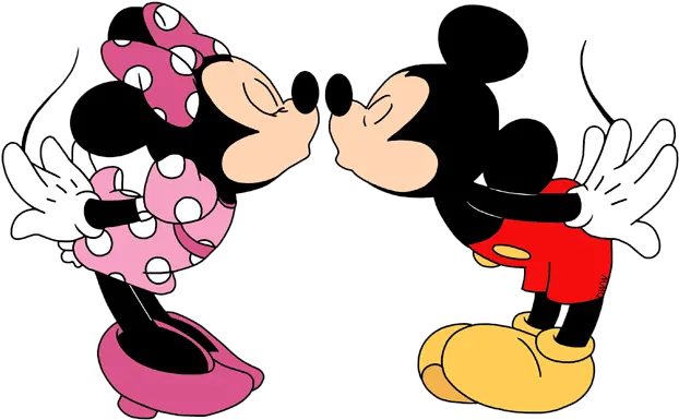 Kissing Clipart Free Download Mickey And Minnie Kissing Png Kiss Transparent